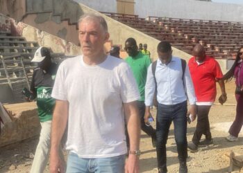 Stade 28 septembre:Le DNAS, le président Bouba Sampil et le sélectionneur national Michel Dussuyer, sur les chantiers!