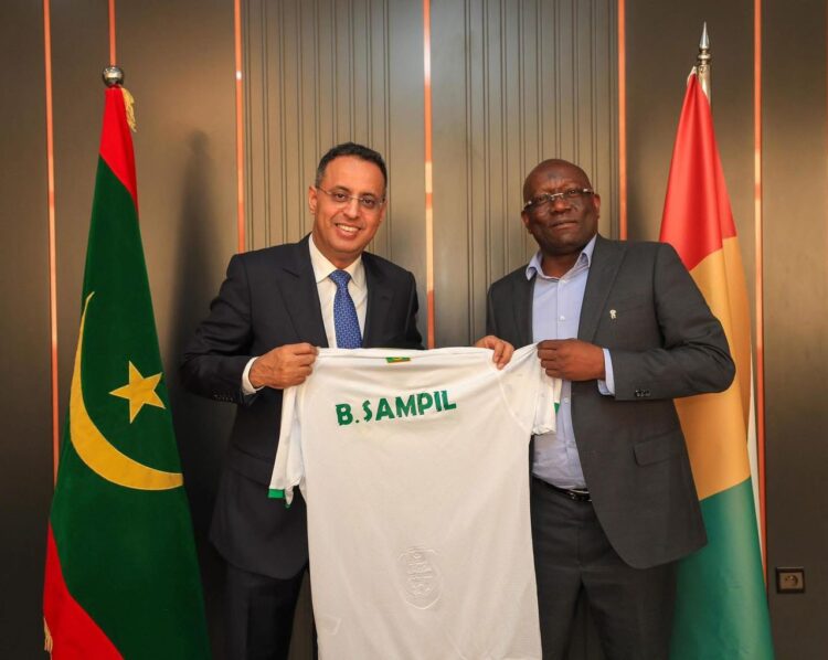 Football africain-Mauritanie: Le président de la FGF Aboubacar Sampil assiste au lancement de la FIFA Talent Academy et au début des travaux  d’agrandissement du stade Cheikha Boïdiya!