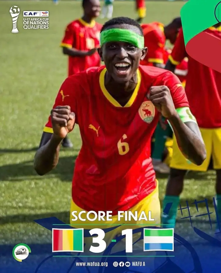 Tournoi UFOA-A U17: Victorieux de la Sierra-Leone, le Syli en demies !